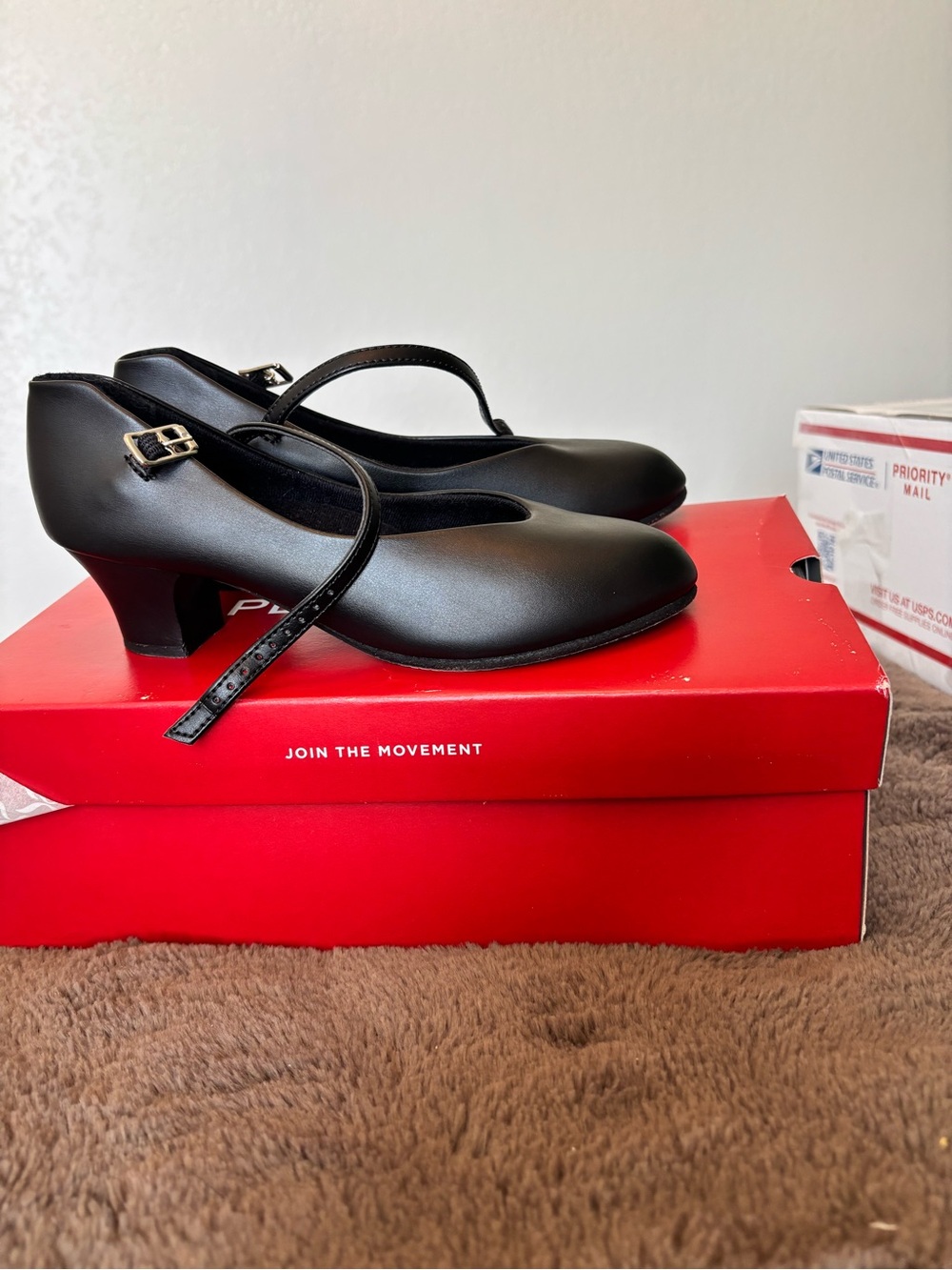 Capezio Black Mary Jane Low Heel Pumps